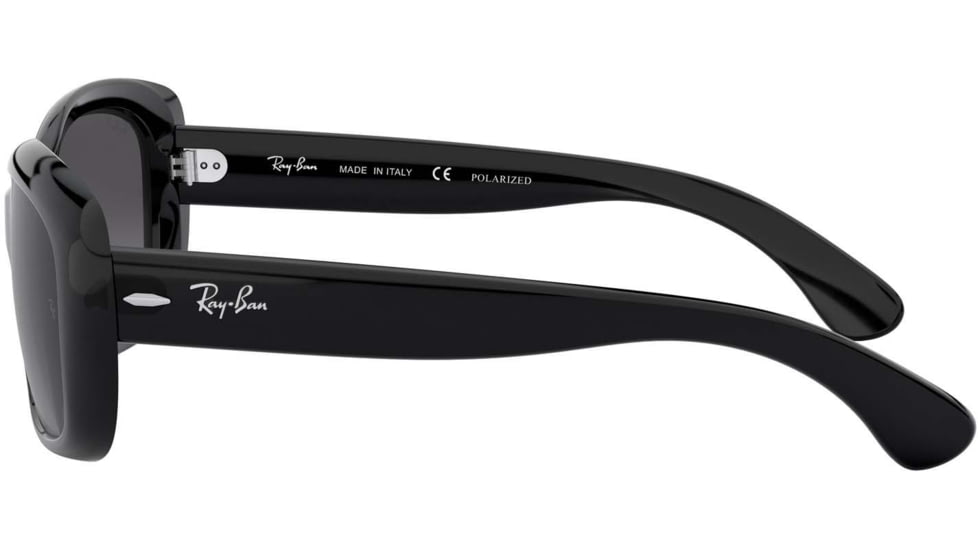 Ray-Ban RB4101 Jackie Ohh Sunglasses - Women's, Shiny Black Frame, Grey Gradient Dark Grey Polar Lenses, 601/T3-58