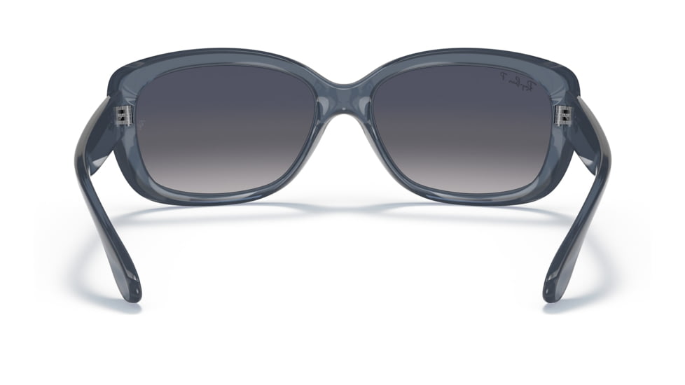 Ray-Ban RB4101 Jackie Ohh Sunglasses - Womens, Transparent Dark Brown Frame, Blue Gradient Lens, Polarized, 58, RB4101-659278-58