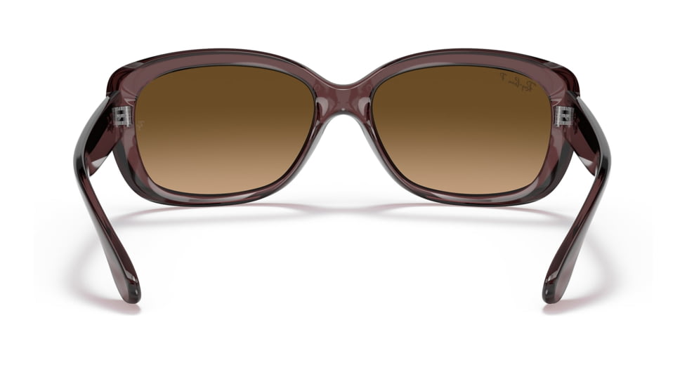 Ray-Ban RB4101 Jackie Ohh Sunglasses - Womens, Transparent Dark Brown Frame, Brown Gradient Lens, Polarized, 58, RB4101-6593M2-58