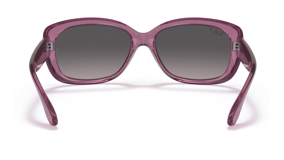 Ray-Ban RB4101 Jackie Ohh Sunglasses - Womens, Transparent Violet Frame, Grey Gradient Lens, Polarized, 58, RB4101-6591M3-58