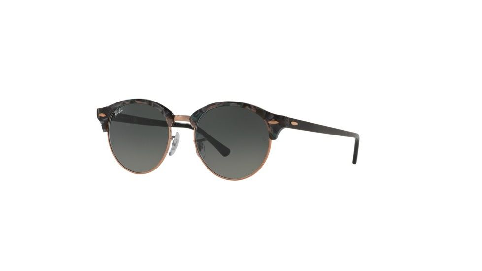Ray-Ban RB4246 Single Vision Prescription Sunglasses, 51mm, Spotted Grey/Green, RB4246-125571-51-SV