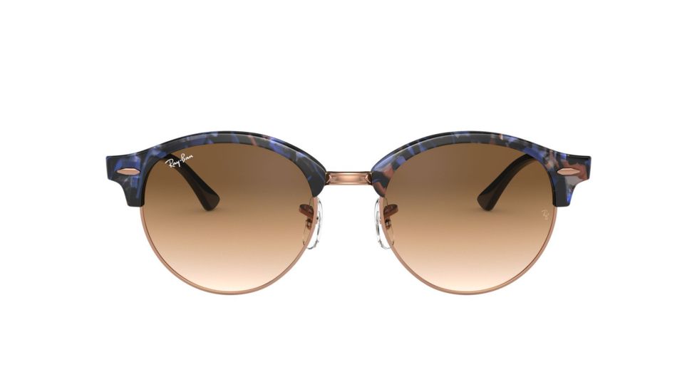 Ray-Ban RB4246 Single Vision Prescription Sunglasses, 51mm, Spotted Brown/Blue, RB4246-125651-51-SV