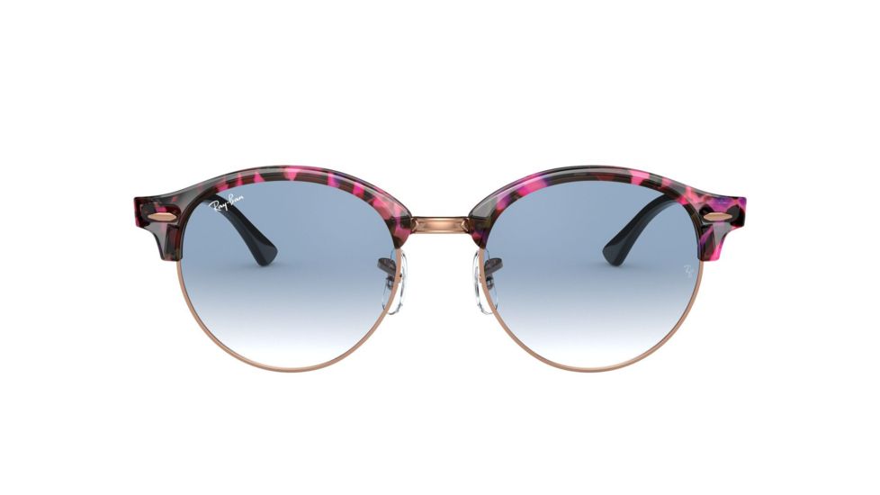 Ray-Ban RB4246 Single Vision Prescription Sunglasses, 51mm, Spotted Grey/Violet, RB4246-12573F-51-SV