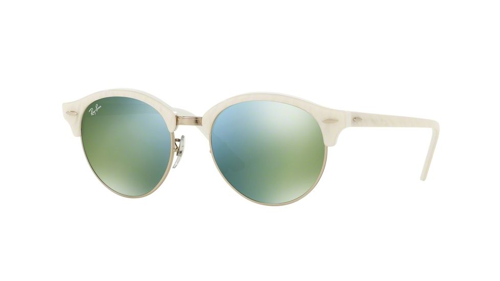 Ray-Ban RB4246 Single Vision Prescription Sunglasses RB4246-988-2X-51 - Lens Diameter 51 mm, Frame Color Top Wrinkled White On White
