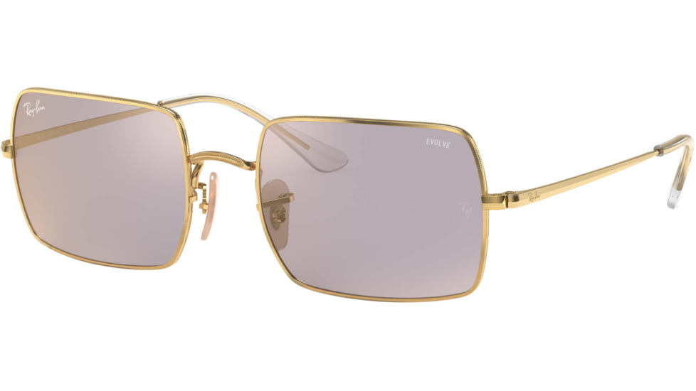 Ray-Ban Rectangle RB1969 Sunglasses, Arista, Photo Dark Grey Mirror Gold, 54, RB1969-001-B3-54