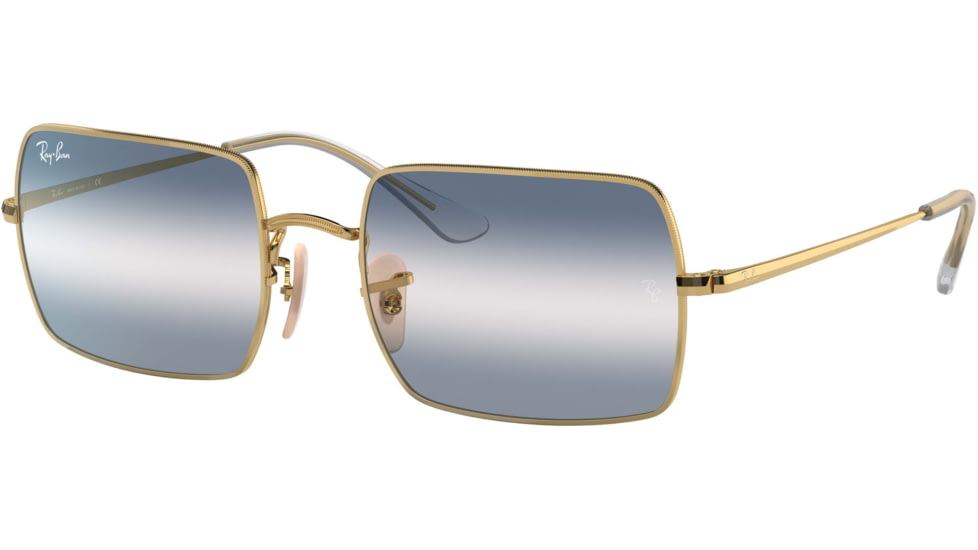 Ray-Ban Rectangle RB1969 Sunglasses, Arista, Clear Gradient Blue, 54, RB1969-001-GA-54