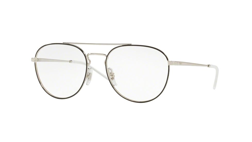 Ray-Ban RX6414 Eyeglass Frames 2983-53 - Silver Top Black Frame