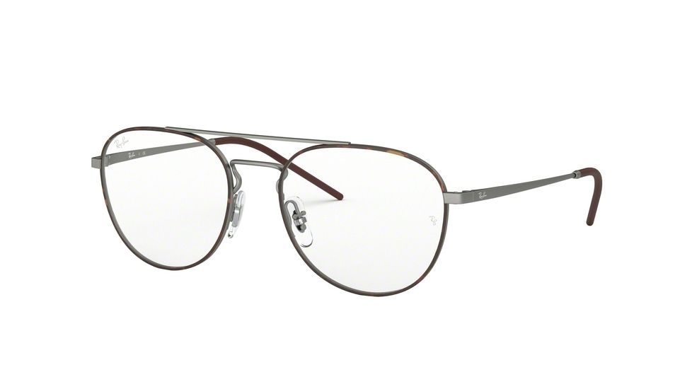 Ray-Ban RX6414 Eyeglass Frames 3043-55 - Top Havana On Rubber Gunmetal