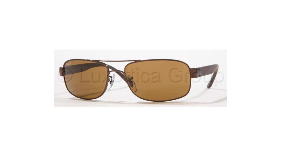 Ray-Ban RB3273 Sunglasses with No-Line Progressive Rx Prescription Lenses RB3273-012-5717 - Lens Diameter: 57 mm, Frame Color: Matte Brown