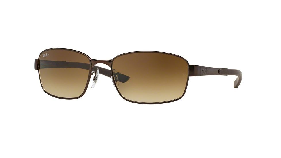 Ray-Ban RB3413 Sunglasses with No-Line Progressive Rx Prescription Lenses RB3413-014-51-59 - Lens Diameter 59 mm, Frame Color Brown