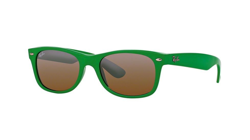 Ray-Ban New Wayfarer Prescription Sunglasses RB2132 RB2132-60683K-52 - Lens Diameter 52 mm, Frame Color Shiny Green