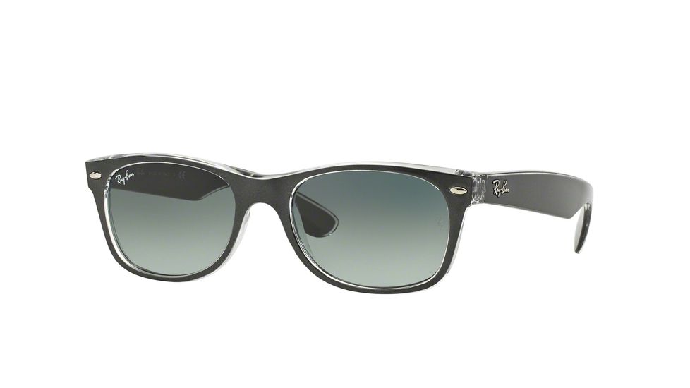 Ray-Ban New Wayfarer Prescription Sunglasses RB2132 RB2132-614371-52 - Lens Diameter 52 mm, Frame Color Top Brushed Gunmetal On Trasp