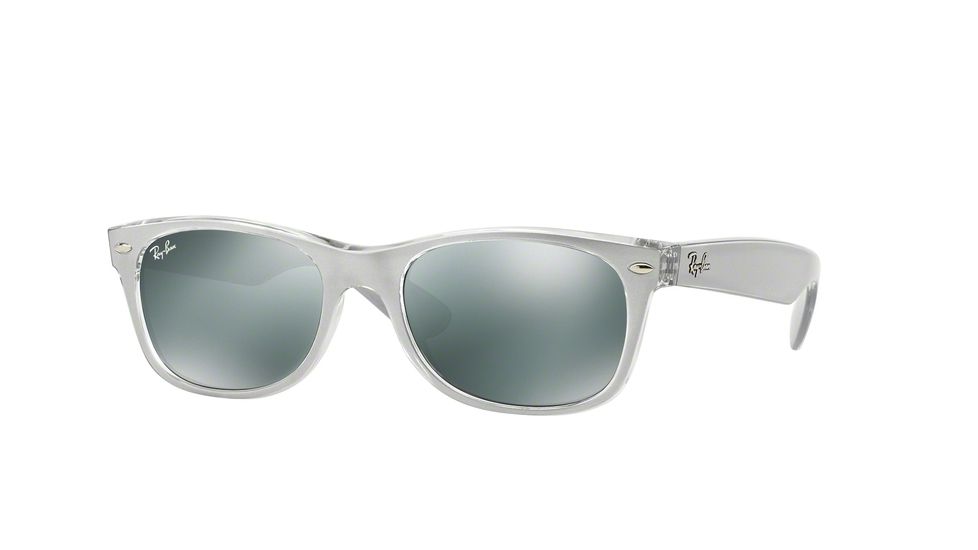 Ray-Ban New Wayfarer Prescription Sunglasses RB2132 RB2132-614440-55 - Lens Diameter 55 mm, Frame Color Top Brushed Silver On Trasp