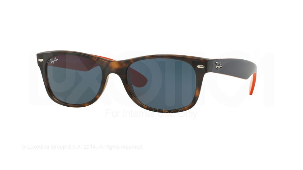 Ray-Ban New Wayfarer Prescription Sunglasses RB2132 RB2132-6180R5-52 - Lens Diameter 52 mm, Frame Color Matte Havana