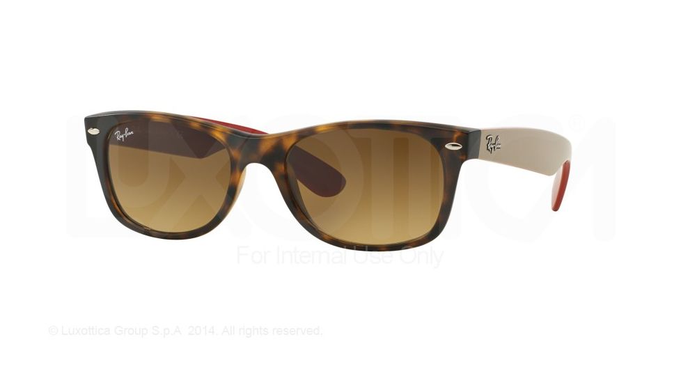 Ray-Ban New Wayfarer Prescription Sunglasses RB2132 RB2132-618185-55 - Lens Diameter 55 mm, Frame Color Matte Havana