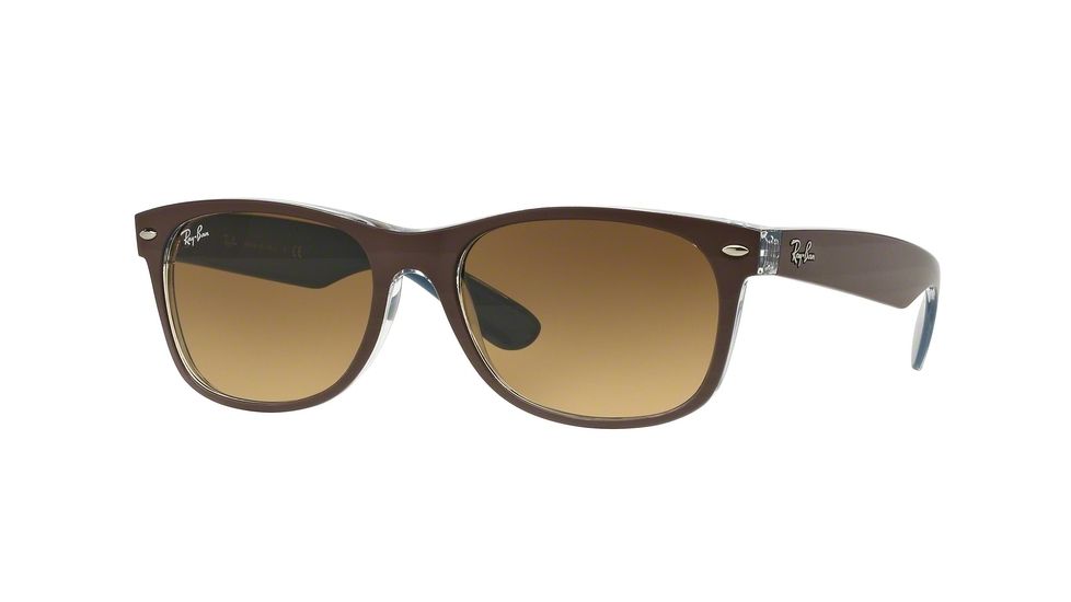 Ray-Ban New Wayfarer Prescription Sunglasses RB2132 RB2132-618985-52 - Lens Diameter 52 mm, Frame Color Top Mt Chocolate On Blue