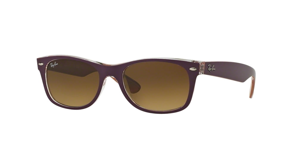 Ray-Ban New Wayfarer Prescription Sunglasses RB2132 RB2132-619285-52 - Lens Diameter 52 mm, Frame Color Top Matte Violet On Orange