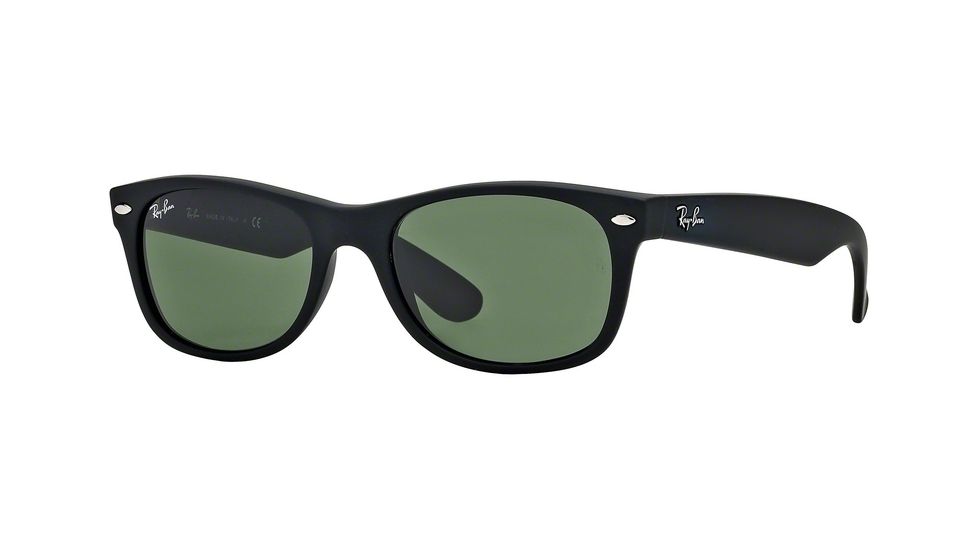 Ray-Ban New Wayfarer Prescription Sunglasses RB2132 RB2132-622-58 - Lens Diameter 58 mm, Frame Color Black Rubber