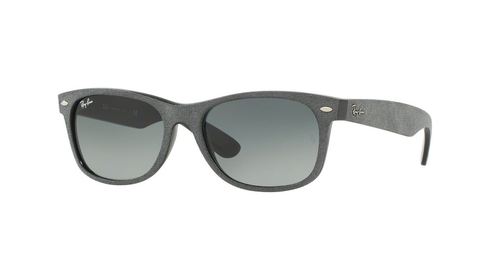 Ray-Ban New Wayfarer Prescription Sunglasses RB2132 RB2132-624171-55 - Lens Diameter 55 mm, Frame Color Black/top Grey Alcantara
