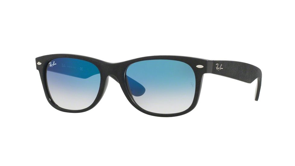 Ray-Ban New Wayfarer Prescription Sunglasses RB2132 RB2132-62423F-52 - Lens Diameter 52 mm, Frame Color Black/top Black Alcantara