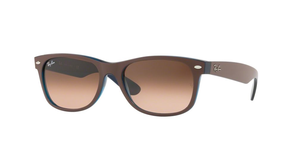 Ray-Ban New Wayfarer Prescription Sunglasses RB2132 RB2132-6310A5-55 - Lens Diameter 55 mm, Frame Color Matte Choccolat On Opal Yellow