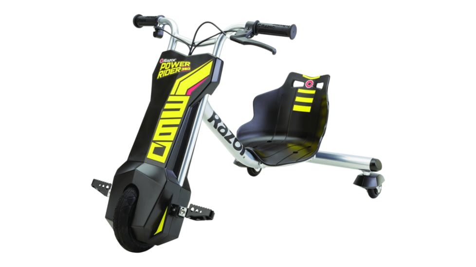 Razor PowerRider 360 Electric 3-Wheeler, Black/Yellow, 20136491