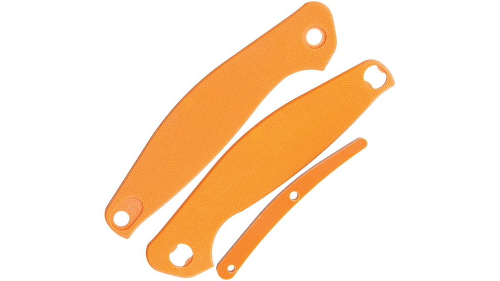 Real Steel E771 G10 Handle Set Orange, G10, Orange, Two Handle SlABS And Backspacer, Orange, 1124-OR
