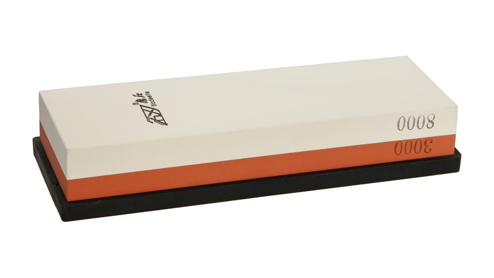 Real Steel Japanese Whetstone, 7.1in X 2.4in X 1.2in, 1.3Lbs, Corundum Two Sided, 3000 And 8000 Grit, W0308