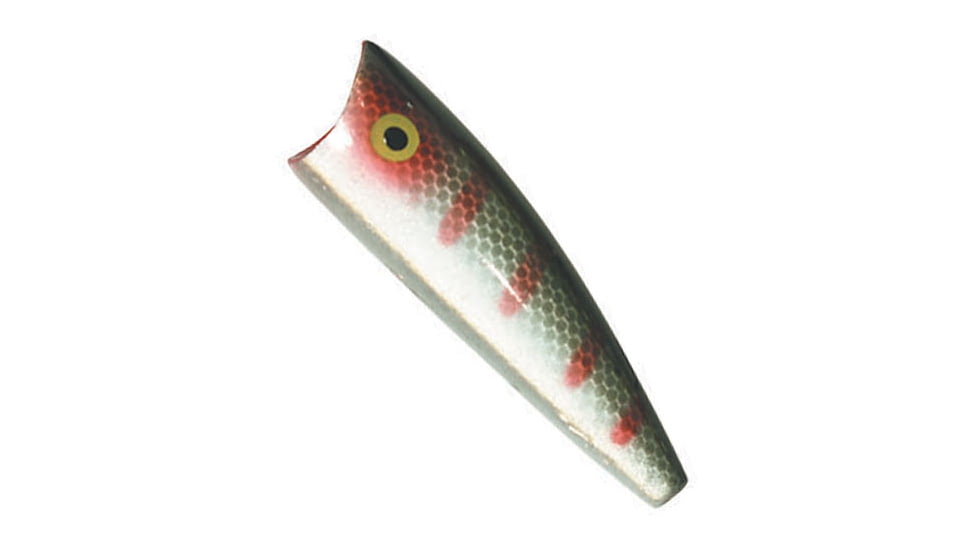 Rebel Lures Rebel Pop-R Plus Topwater Bait, 2 1/2in, 1/4 oz, Floating, Green Perch, P61G254
