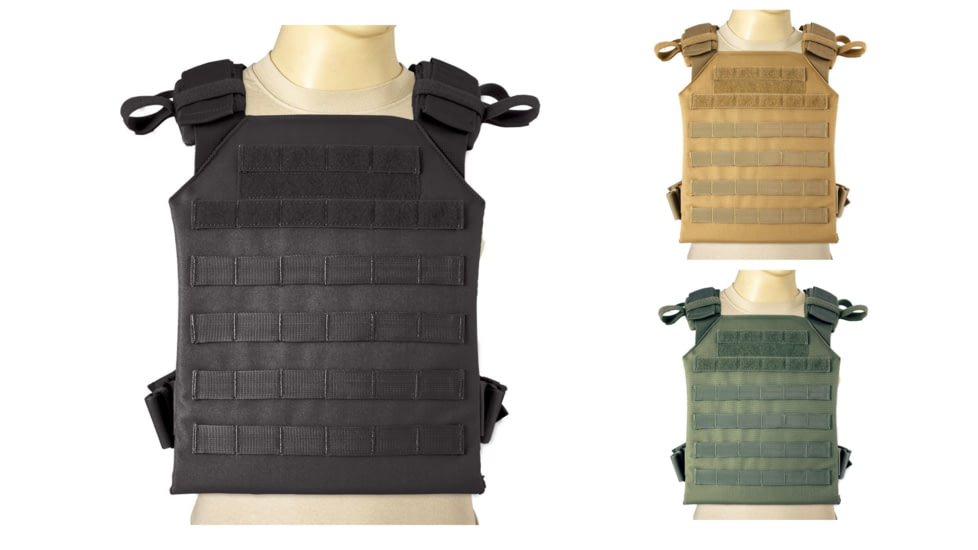 Red Rock Outdoor Gear MOLLE Plate Carrier, Black, Coyote, Olive Drab