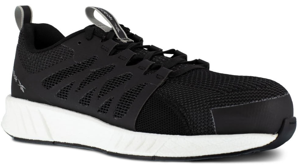 Reebok Fusion Flexweave Athletic Work Shoe - Womens, Medium, Black/White, 10.5, 690774501720