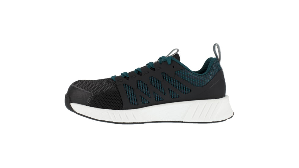 Reebok Fusion Flexweave Athletic Work Shoe - Womens, Medium, Teal/Black, 11.5, 690774488175