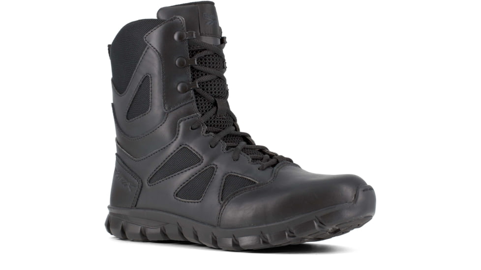 Reebok Sublite Cushion 8 inch Soft Toe Tactical Boot w/Side Zip - Mens, Black, 16M, RB8805-Black-16-Male-M