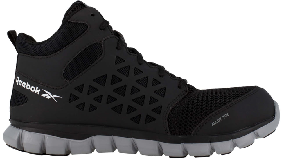 Reebok Sublite Cushion Athletic Mid Cut, Alloy Toe Work Shoe - Mens, Black, 8.5M, RB4141-Black-8.5-Mens-M