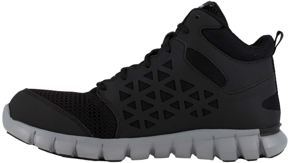 Reebok Sublite Cushion Athletic Mid Cut, Alloy Toe Work Shoe - Mens, Black, 8.5M, RB4141-Black-8.5-Mens-M