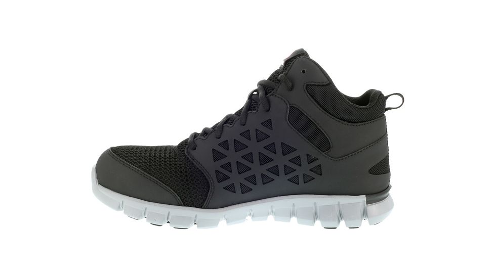 Reebok Sublite Cushion Athletic Mid Cut, Alloy Toe Work Shoe - Mens, Medium, Black, 6.5, 690774470194