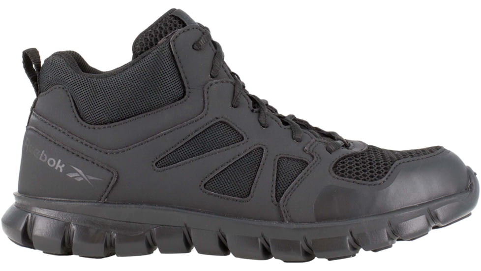 Reebok Sublite Cushion Mid, Soft Toe Tactical Boot - Mens, Black, 7.5M, RB8405-Black-7.5-Male-M