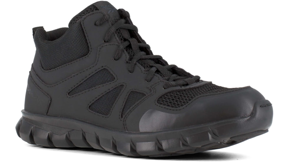 Reebok Sublite Cushion Mid, Soft Toe Tactical Boot - Womens, Black, 6.5M, RB805-Black-6.5-Female-M