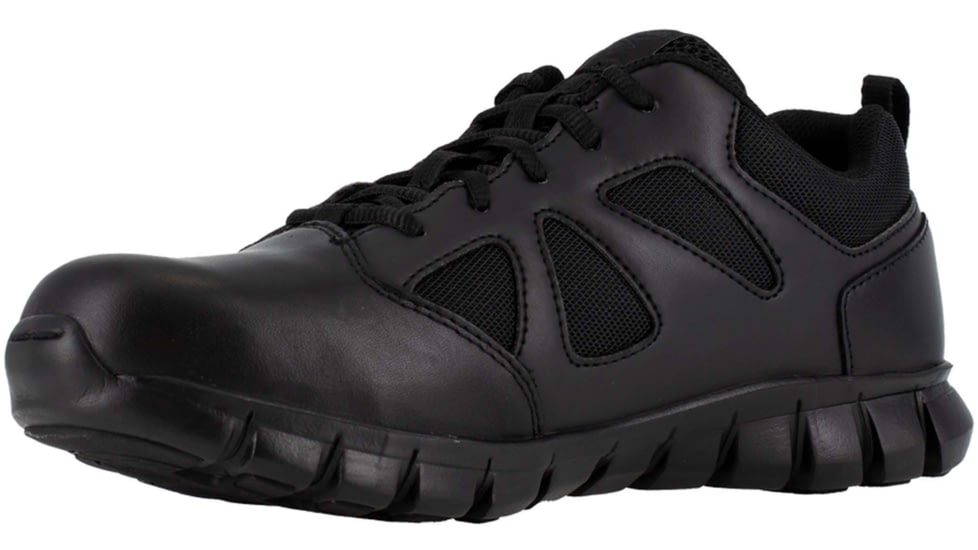 Reebok Sublite Cushion Tactical Oxford Soft Toe Work Shoes - Womens, Black, 6W, RB815-Black-6-Female-W