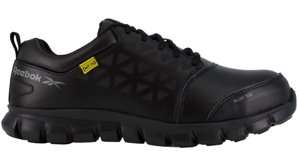 Reebok Sublite Cushion Work Shoe Athletic Oxford with CushGuard Internal Met Guard - Womens, Black, 6, Wide, 690774462229