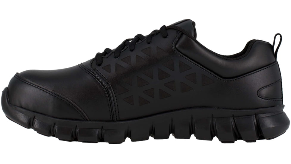 Reebok Sublite Cushion Work Shoe Athletic Oxford with CushGuard Internal Met Guard - Womens, Black, 6, Wide, 690774462229