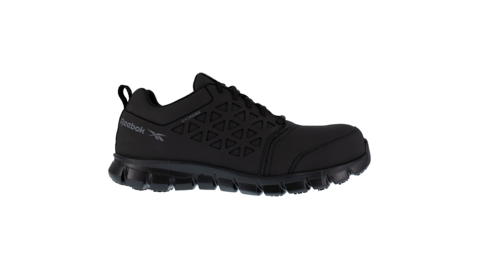 Reebok Zprint Athletic Oxford, Steel Toe Work Shoe - Mens, Medium, Black, 8.5, 690774502253