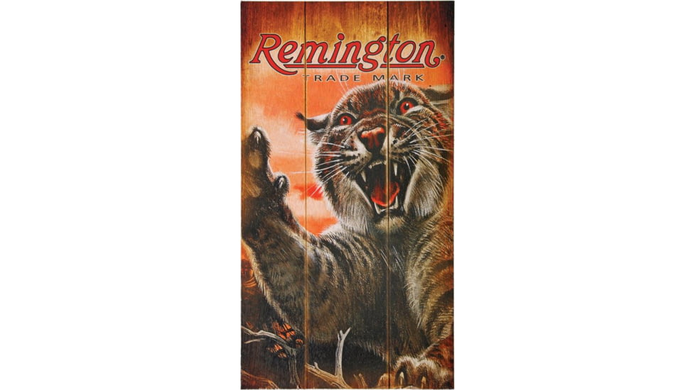 Remington Bobcat Wood Sign