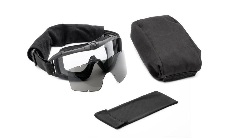 Revision Asian Locust Fan Goggles, Black - Essential Kit w/ 2 Lenses 4-0308-0030