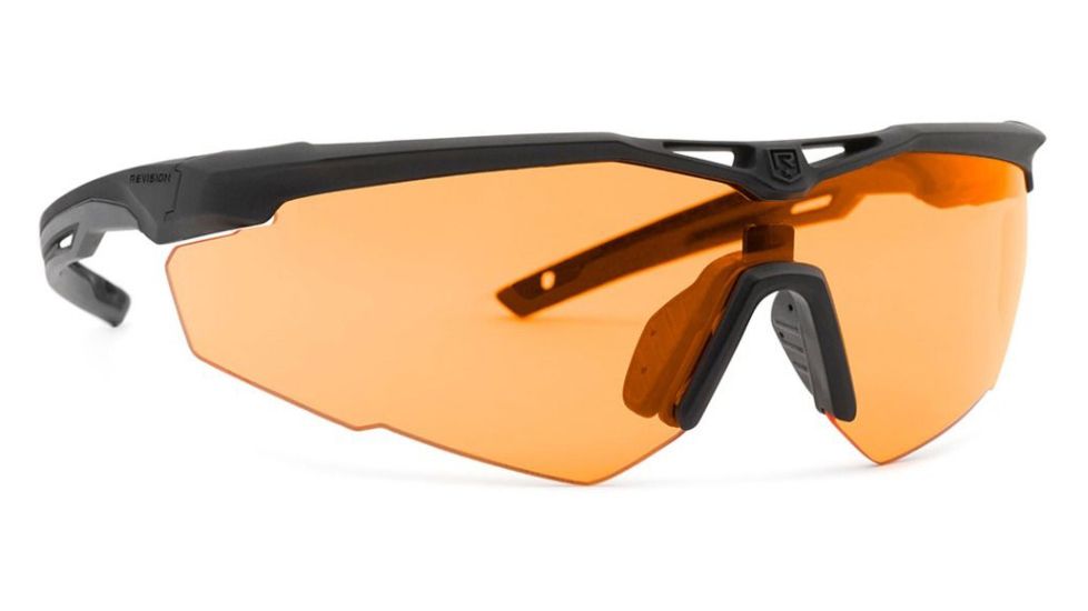 Revision Stingerhawk Eyewear Deluxe Shooters Kit, Clear/Solar/Vermillion Lens, Black Frame, Regular, 4-0152-0006