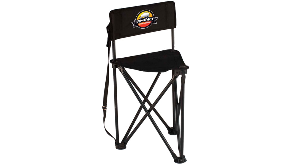 Rhino Blinds Folding Tripod Hunting Chair, Black, RC-377