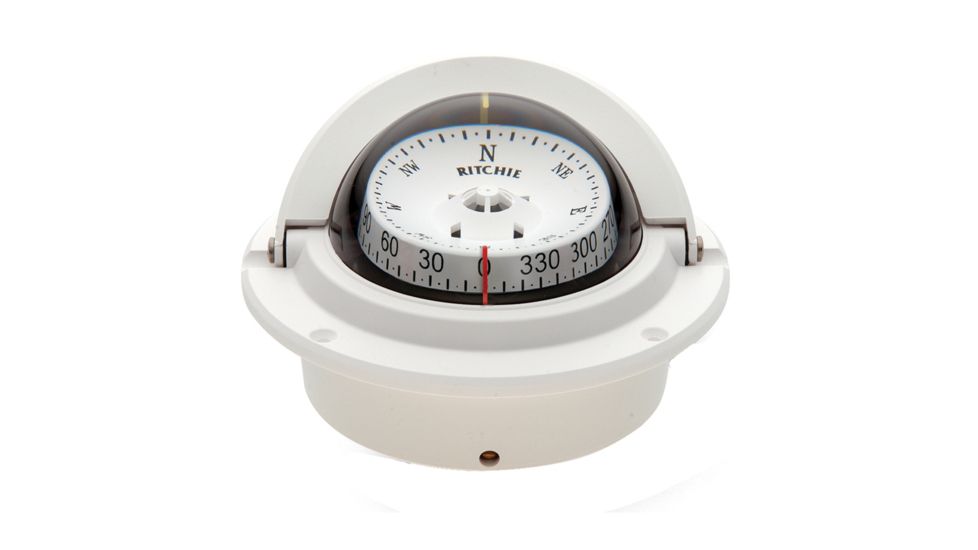 Ritchie F-83W Voyager Compass - Flush Mount - White 10537