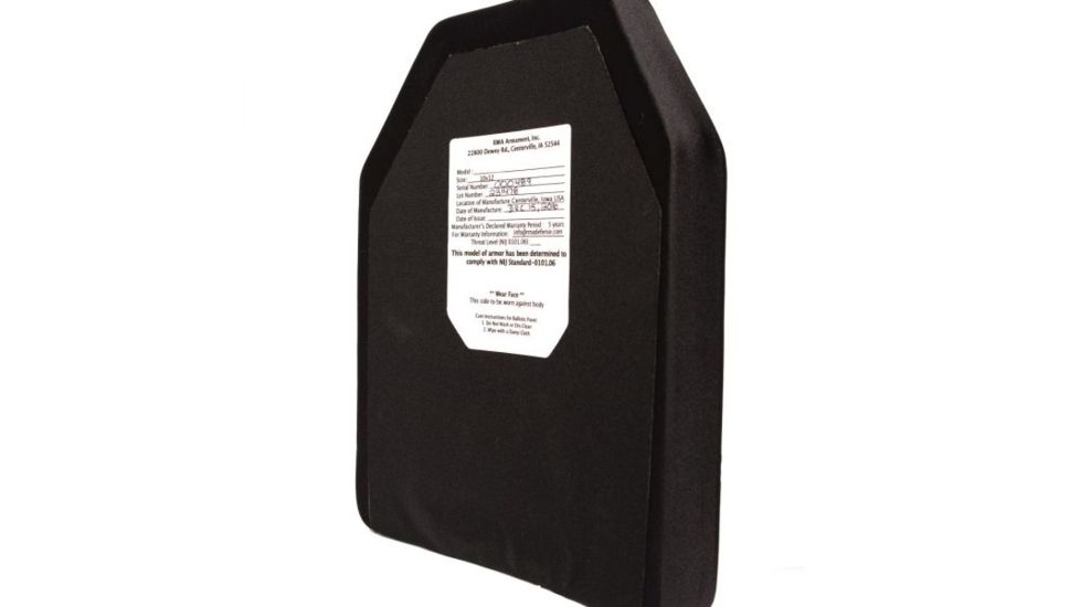 RMA Armament Level III Hard 1.3in Armor Plate, Single-Curve, NIJ .06 Certified, Model 1078 1078