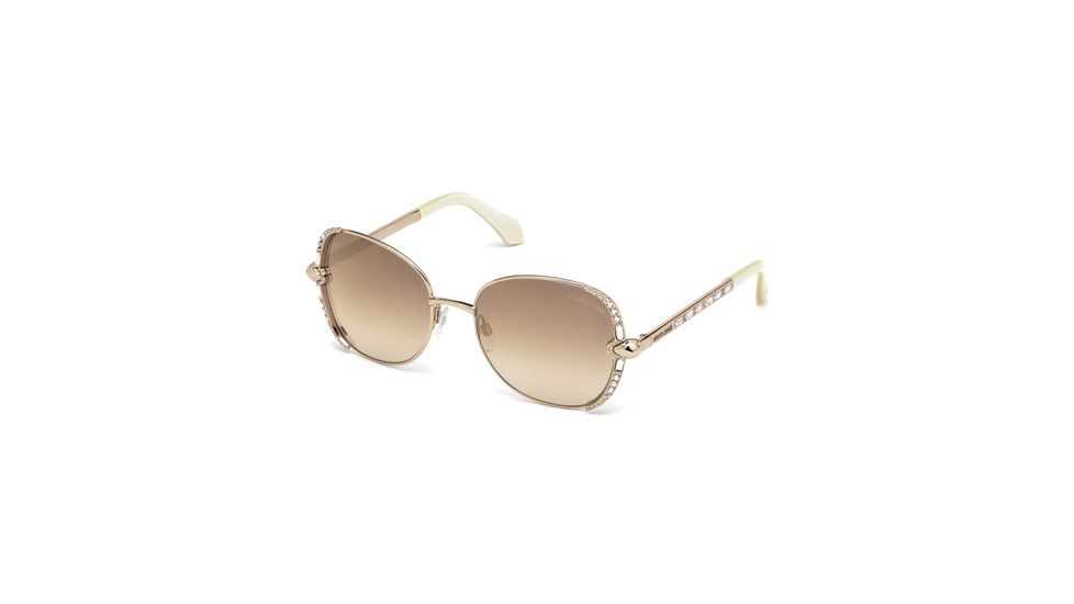Roberto Cavalli RC974S Sunglasses - Shiny Rose Gold Frame Color, Brown Mirror Lens Color