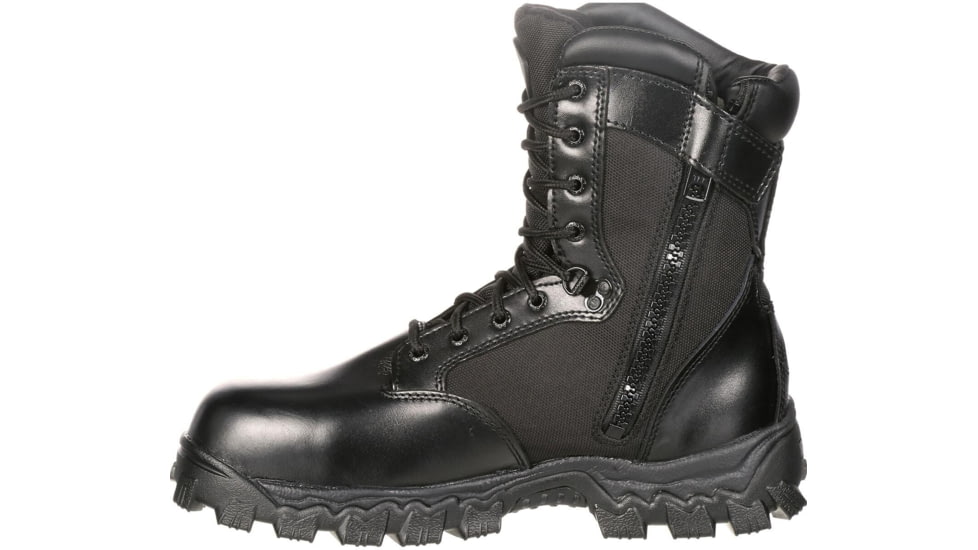 Rocky Boots Alpha Force Zipper Waterproof Public Service Boot - Mens, Black, 11.5, Medium, FQ0002173-ME-11.5